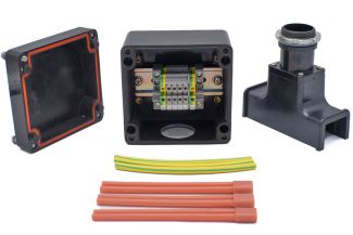 Image of PBK-R Power Box Connection Kit components.